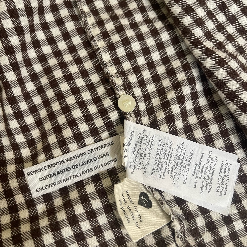 NWOT Madewell Flannel Tie-Front Shirt in Gingham Check | Small - Picture 7 of 8